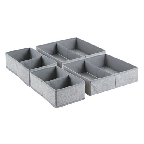 Mdesign Fabric Dresser Drawer Closet Storage Organizers Set Of 4