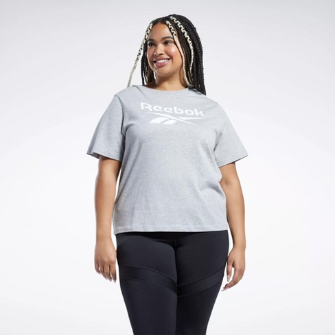 Reebok Identity T-Shirt (Plus Size) Womens Athletic T-Shirts 4X Medium Grey  Heather