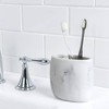 Legends Toothbrush Holder - Allure Home Creations: Resin Bathroom Organizer, Marble Effect, Holds Multiple Brushes - 3 of 3