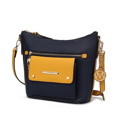 MKF Collection Serenity Color Block Vegan Leather Women’s Crossbody Bag by Mia K