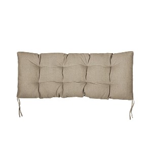 55" x 18" x 2" Sunbrella Canvas Tufted Outdoor Bench Cushion - Sorra Home - 1 of 3