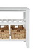 50" Sezye Kitchen Carts and Islands White Finish - Acme Furniture: Marble Top, 2 Shelves, No Tools Assembly - 3 of 4