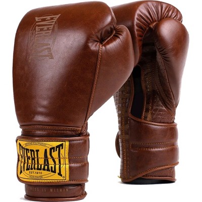 Everlast 1910 Pro Hook And Loop Sparring Boxing Gloves - 14 Oz. - Brown ...