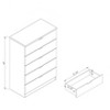 NicBex Modern 5-Drawer Tall Bedroom Dressers with Cutout Handles,Chest of Drawers for Bedroom,Entryway,Wooden Dresser,Natural - 4 of 4