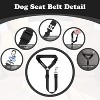 2 Packs Dog Cat Safety Seat Belt Strap Car Headrest Restraint Dog Restraints Vehicle Seatbelts Harness - 3 of 4