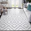 Washable Modern Geometric Living Room Area Rugs, Soft Non Slip Bedroom Carpet, Low Pile Foldable Thin Mat - 2 of 4