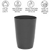 LunaLulinlk Gray Small Trash Can with Open Top for Tight Spaces - 1.58 Gallon Capacity - 3 of 4