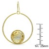 EVERLY JEWELRY | Yellow Plated Sterling Silver 15 CT TGW Citrine Circle Drop Earrings - 3 of 3