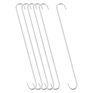 Unique Bargains Carbon Steel Indoor Outdoor Utility Hooks and Hangers 6 Pcs - 1 of 4