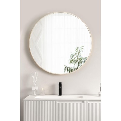 Zayda 24" Round Aluminum Bathroom Mirror