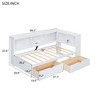 NicBex Twin Size Daybed with 2 Drawers,Storage Cabinets and USB Ports for Bedroom,Living Room,Apartment - 3 of 4