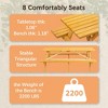 NicBex Outdoor Dining Set Picnic Furniture,All-in-1 Patio Picnic Set with Umbrella Hole,Set of 6/8,Conversation Set for Backyard&Garden - 2 of 4