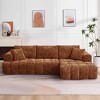Aukfa 108.2"L-Shaped Chenille Sectional Sofa with Chaise,No Assembly Required Modular Sofa,Tufted Upholstery,Orange - 2 of 4
