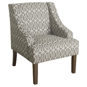 Finley Swoop Arm Accent Chair - Brindle Gray- HomePop