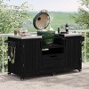Rolling Kitchen Cart With Big Green Egg Grills And Drawer,Solid Wood Kitchen Island Cart With Grill With Stainless Steel Top -Maison Boucle - 2 of 4