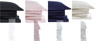 Navy Twin XL Cotton Percale Sheet Set