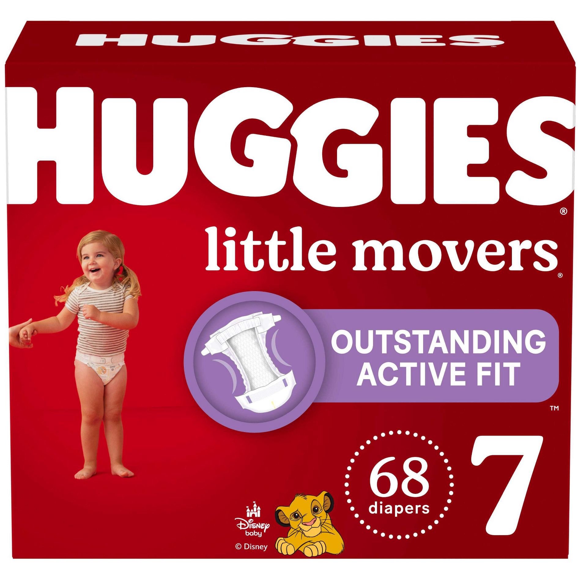Huggies Little Movers Diapers  - Size 7 - 68 ct