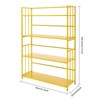 YIYIBYUS Metal Gold Book Shelf, Book Storage Rack, 4-tier Book Storage Rack - 3 of 4