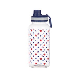 4th of July Americana Red & Blue Stars 1-Liter Water Bottle - 1 of 3