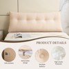Bekrvio Corduroy Bed Wedge Pillow, Headboard Bolster Back Rest Cushion Pillow f Sofa Bed - 4 of 4