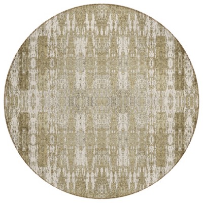 Beige Ivory And Tan Moroccan Washable Indoor Outdoor Area Rug
