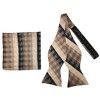 Men's Checkered 2.75" x 4.75" Adjustable 16" - 20" Freestyle Self Tie with Hankie Set - 2 of 4