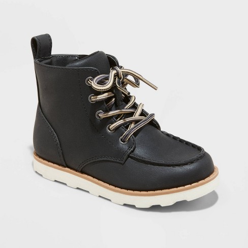 Toddler boy black on sale boots