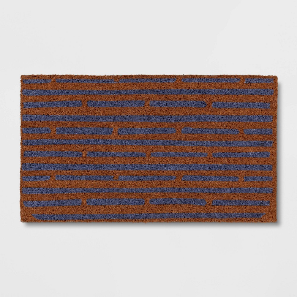 1'4"x2'4" Blocks Rectangular Outdoor Door Mat Blue - Room Essentials™