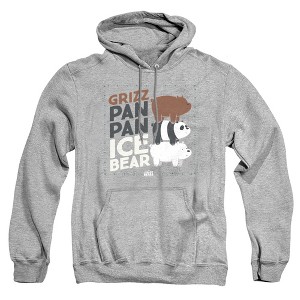 We Bare Bears Grizz Pan Pan Ice Bear Adult Pull-Over Hoodie - 1 of 4
