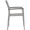 Modway Shore Outdoor Patio Aluminum Dining Armchair Silver Gray - 2 of 3
