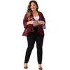 Agnes Orinda Women's Plus Size Casual Open Front 3/4 Sleeve Sheer Lace Cardigan - 3 of 4