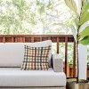 16"x16" Deny Designs Ninola Design Gingham Outdoor Throw Pillow Brown: Abstract Pattern, Polyester Fill, Square Shape - 2 of 4