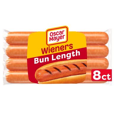 Oscar Mayer Bun-Length Wieners Hot Dogs - 16oz/8ct: Chicken, Turkey, Pork