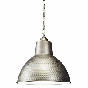 Missoula - 1 light Pendant - with Vintage Industrial inspirations - 12.75 inches tall by 13.5 inches wide-Antique Pewter - 1 of 1
