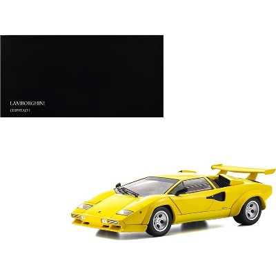 Lamborghini Countach LP 5000 Quattrovalvole Yellow 1/18 Diecast Model Car by Kyosho