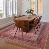 Bordered Braided Print Rug – Modern Washable Stain Resistant Non-Slip Indoor Carpet for Living Room, Bedroom, Nursery – Colorful - 2 of 4