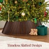 Best Choice Products 36in Wood Slatted Christmas Tree Collar - Walnut - 3 of 4
