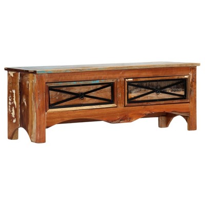 vidaXL TV Cabinet Multicolor Solid Reclaimed Wood 47.2x11.8x15.7 in