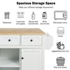 YOOCOZZ Rolling Kitchen Island with Rubber Wood Drop Leaf, Adjustable Shelves and Large storage space - 4 of 4