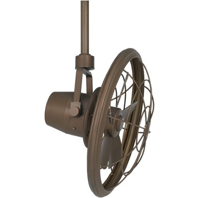 18" Oil-Rubbed Bronze Adjustable Ceiling Fan with Cage