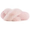 RockDove Women's Adeline Cross-Band Faux Fur Slide Slipper - 3 of 4