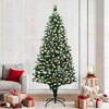 vidaXL Artificial Christmas Tree Green 70.9" PVC and Steel and Plastic - 2 of 4