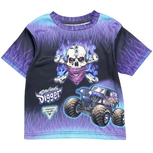 Monster Jam Megalodon Monster Truck Toddler Boys T-shirt Tie Dye Blue 4t :  Target