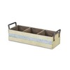 Cheung's Reid Wooden 3 Slot Storage Caddy - Rustic White - 2 of 4