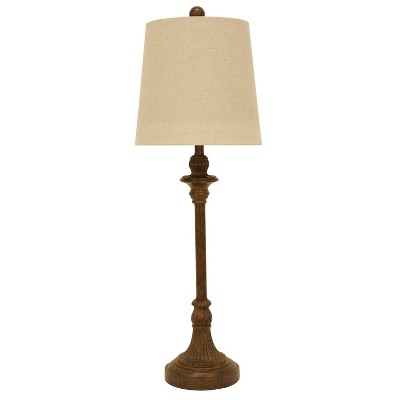 30" Leroy Brownstone Buffet Desk Lamp White - Decor Therapy