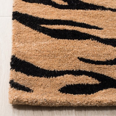 Handmade Black and Gold Tufted Wool Area Rug 3'6" x 5'6"