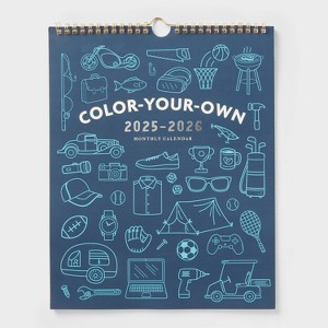 Undated Father's Day Color Your Own Wall Calendar - Spritz™ - 1 of 3