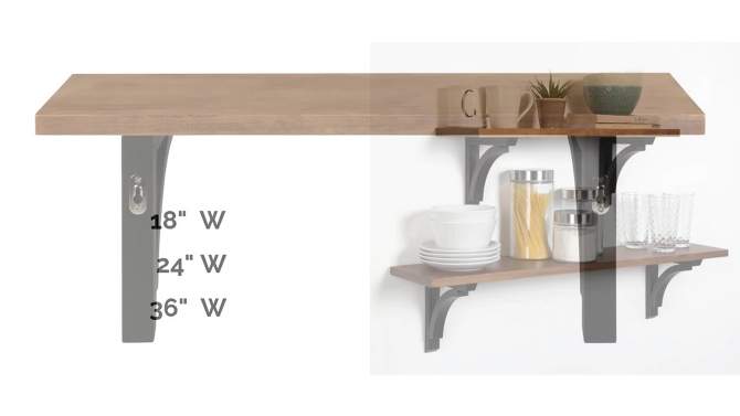 36&#34; Corblynd Traditional Wood Wall Shelf Rustic Brown - Kate &#38; Laurel All Things Decor, 2 of 6, play video