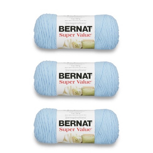 Bernat Super Value Natural Yarn - 3 Pack of 198g/7oz - Acrylic - 4 Medium  (Worsted) - 426 Yards - Knitting/Crochet