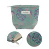 Unique Bargains Convenient Peony Handheld Makeup Bag Green Purple 1 Pc - 3 of 4